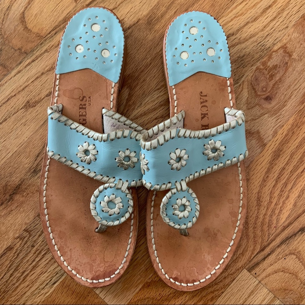 Jack Rogers Sandals Turquoise And Platinum